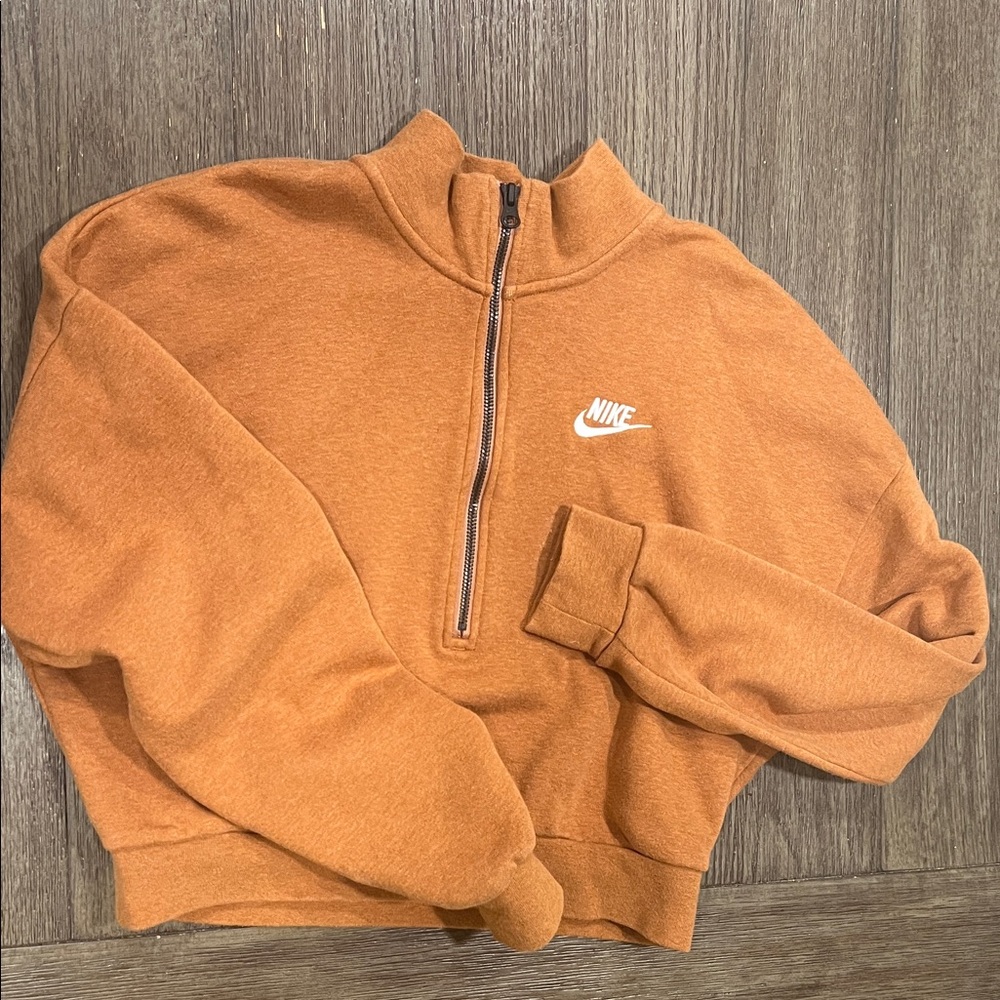 Nike Burnt Orange Half-Zip Pullover